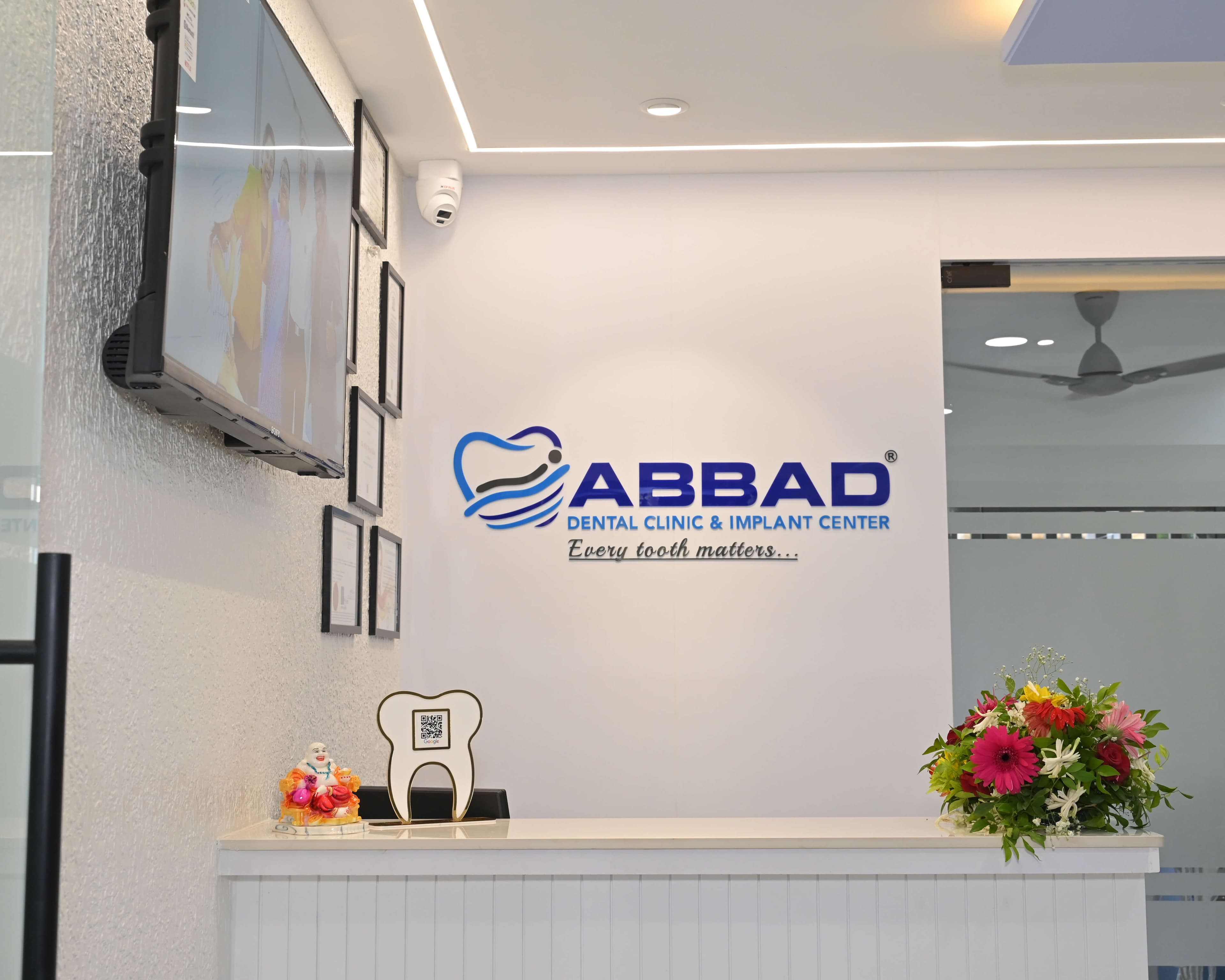 Abbad Dental Clinic - Exterior View,Abbad Dental Clinic - Reception Area,Abbad Dental Clinic - Waiting Room,Abbad Dental Clinic - Treatment Room,Abbad Dental Clinic - Implant Surgery Setup,Abbad Dental Clinic - Pediatric Dentistry Section,Abbad Dental Clinic - Consultation Room,Abbad Dental Clinic - X-Ray Room,Abbad Dental Clinic - Surgery Equipment Setup,Abbad Dental Clinic - Orthodontics Room,Abbad Dental Clinic - Lab Area